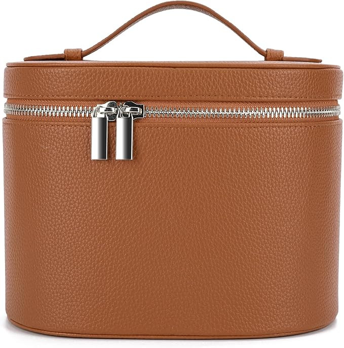 YFGBCX Makeup Bag Vanity Case with Removable Divider Travel Toiletry Bag Portable Cosmetic Bag Ma... | Amazon (US)