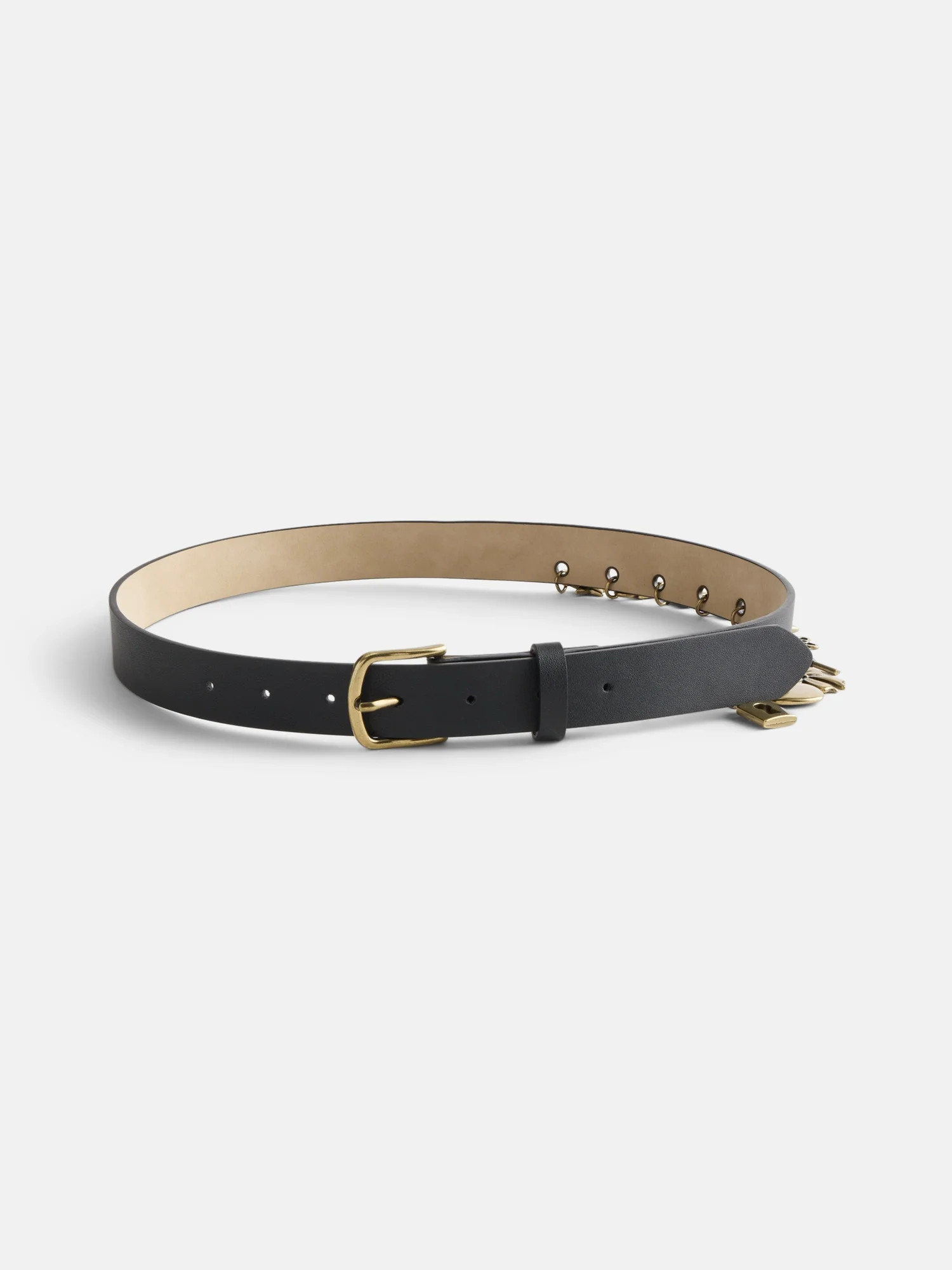 No Boundaries Women's Charms Belt, Black, Sizes S/M-3XL | Walmart (US)