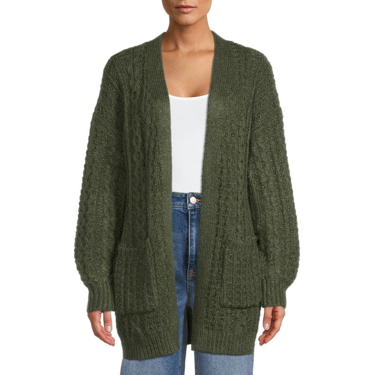 Time and Tru Women's Fashion Cable Cardigan | Walmart (US)