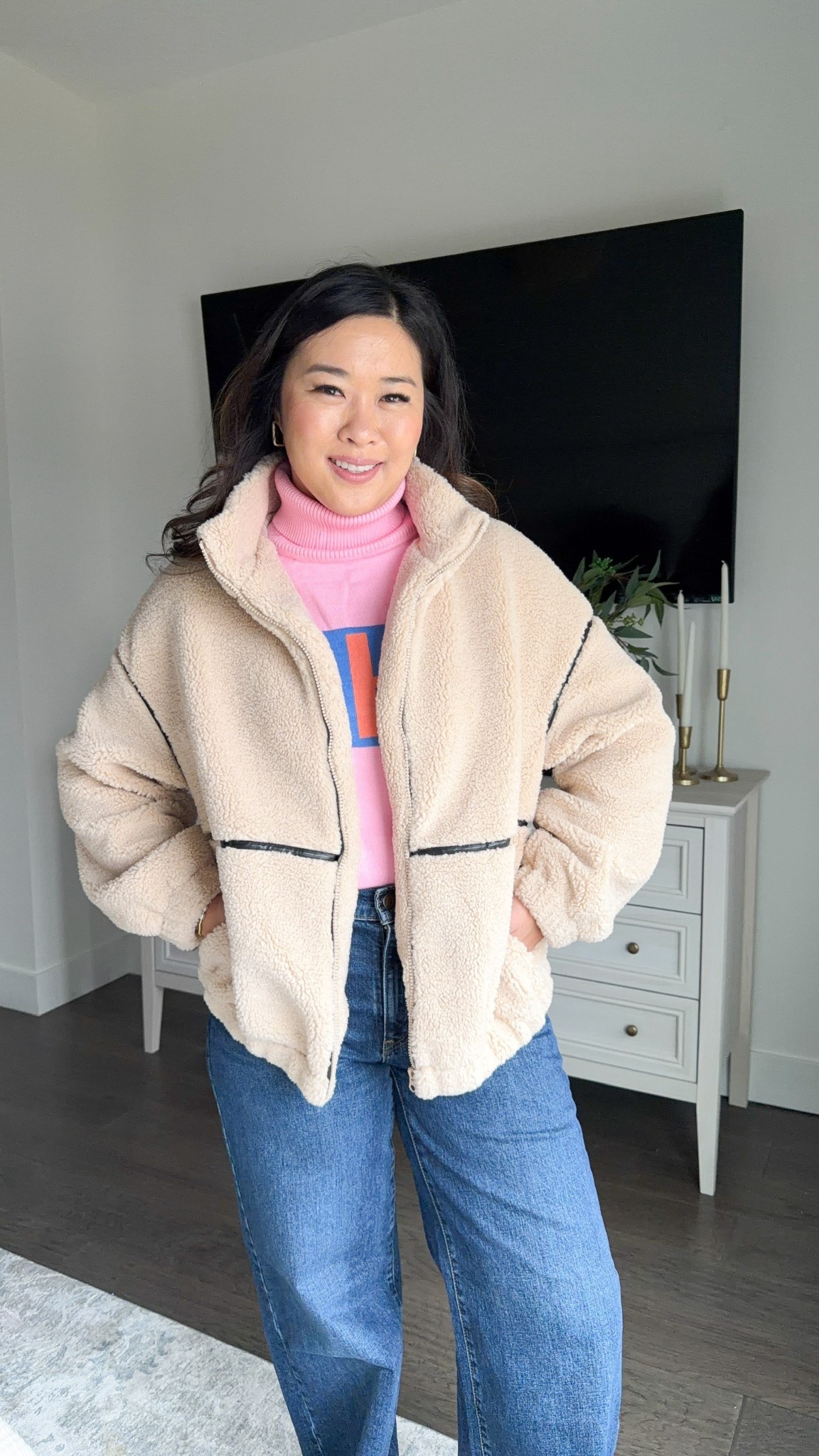 amazon fashion, sherpa jacket, cozy jacket outfit, winter layers, comfortable winter wear, casual chic outerwear, trendy outfit

#LTKSeasonal #LTKootd