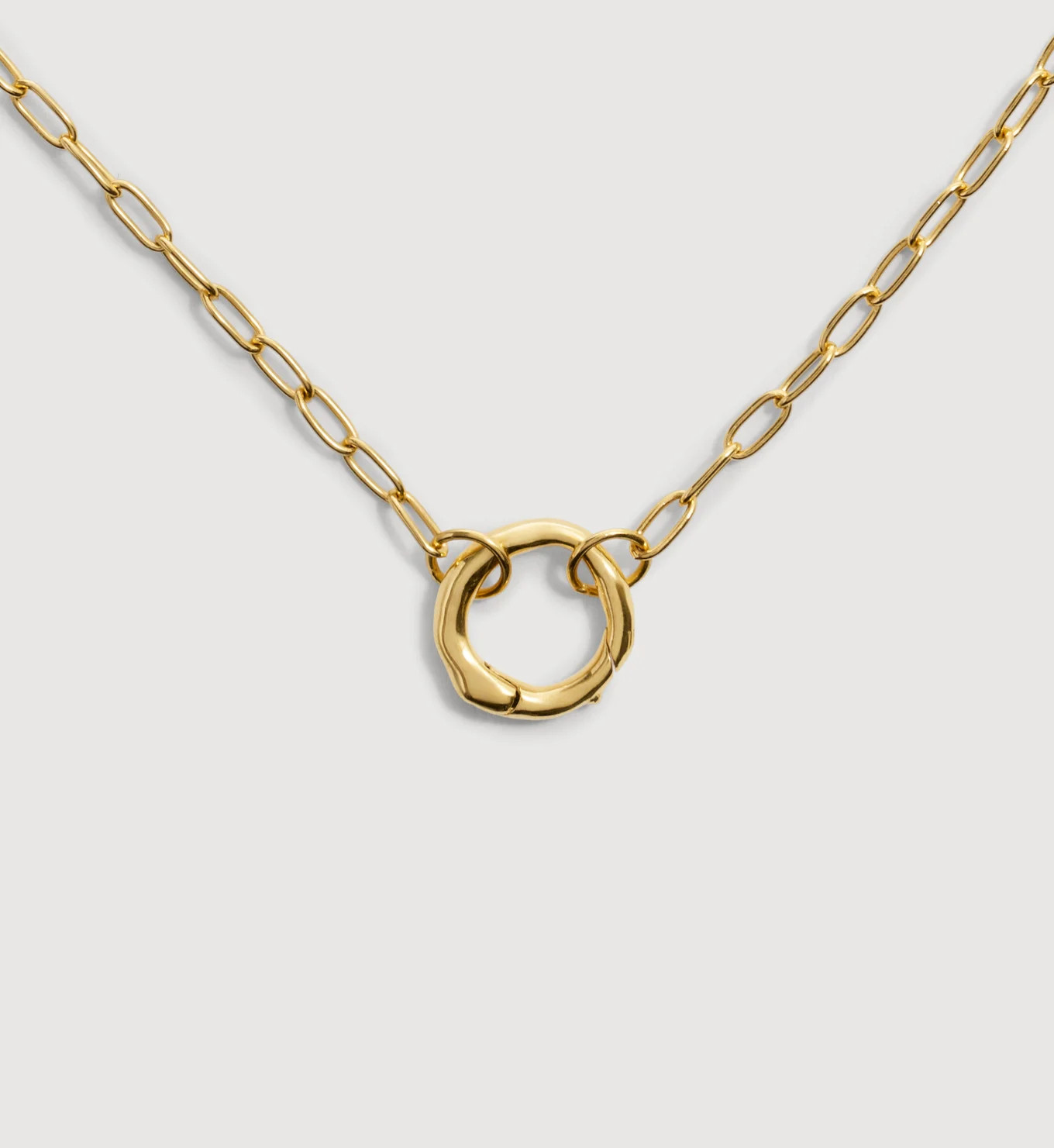 Oval Link Chain Charm Necklace | Monica Vinader (Global)