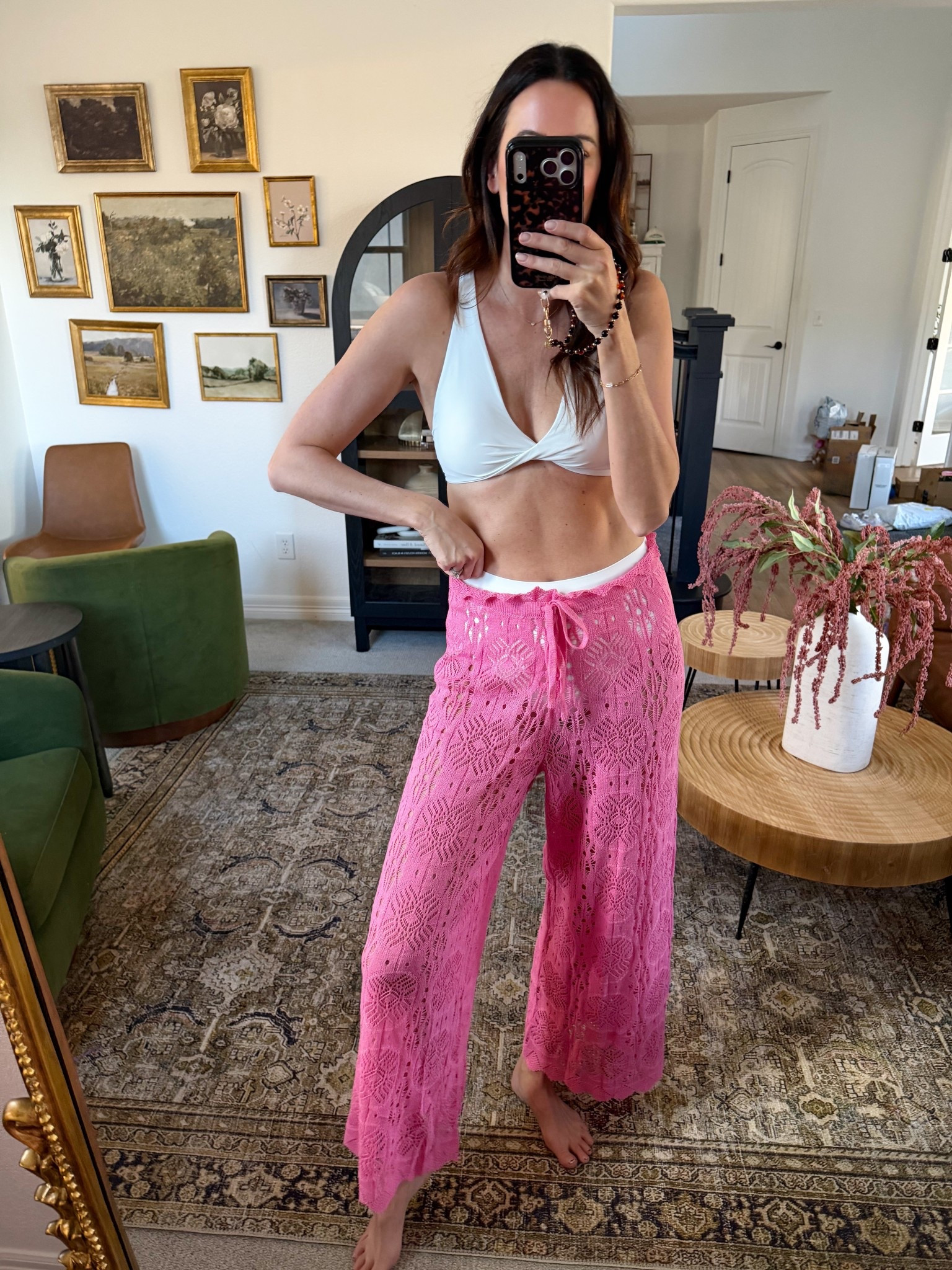 Heading to Maui for a full month so be ready for lots more content like this while I pack and decide what to keep and bring with me vs what to send back before I leave!! This white swimsuit/ pink cover up pant duo is definitely making it into the suitcase!! 

#LTKdayinmylife #LTKTravel #LTKstorytime