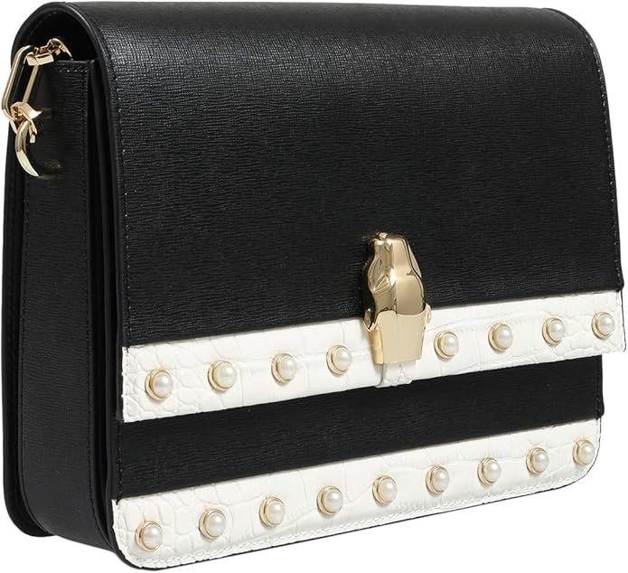 Roberto Cavalli HXLPAZ B01 Black/White Shoulder Bag for Womens | Amazon (US)