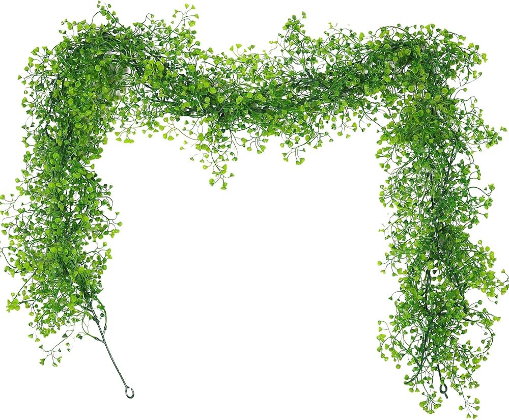 RECUTMS Artificial Hanging Plant 2Pcs 5.6Ft Fake Garland Plant Greenery Faux Ferns Leaves Ivy Gar... | Amazon (US)