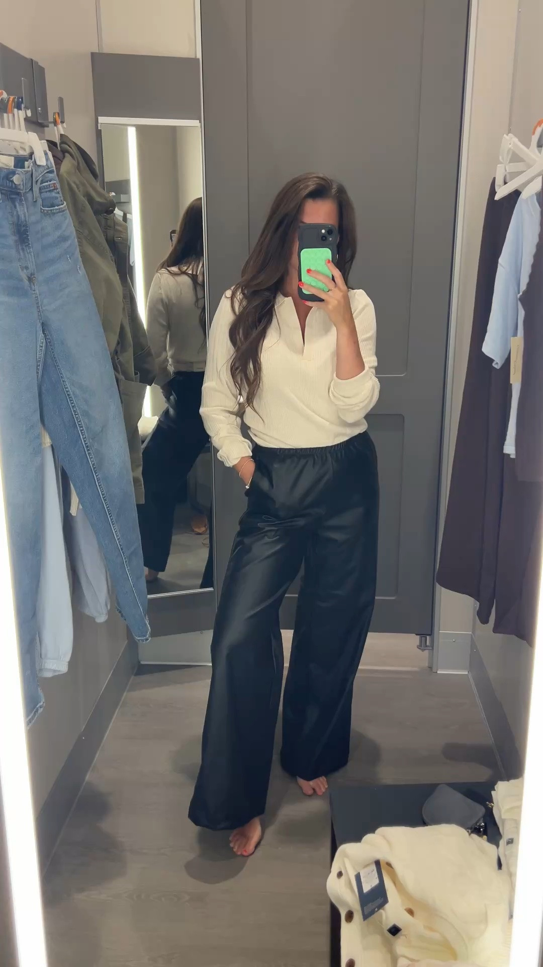 // faux leather slip on pants from target //

#LTKgrwm #LTKootd #LTKSeasonal