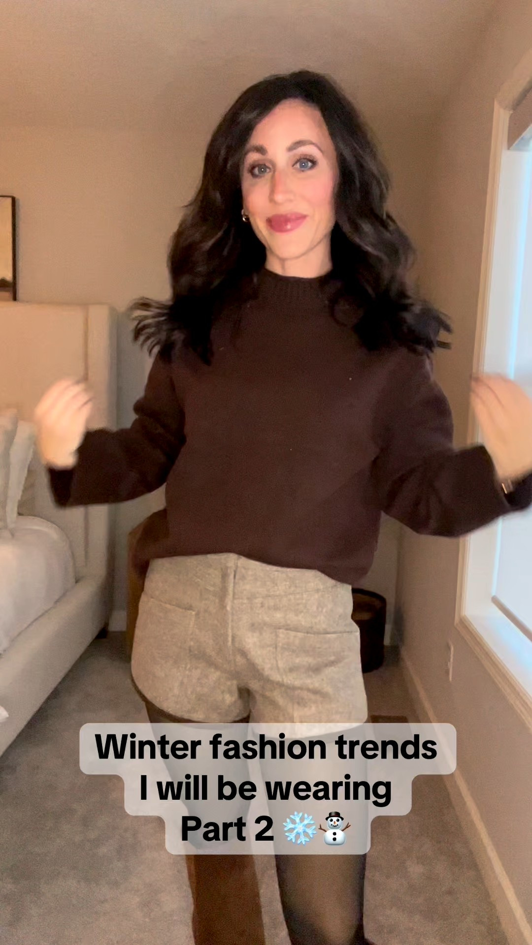 I love an all brown look! These fleece lined tights are perfect to wear shorts in the colder temps! 

#LTKStyleTip
