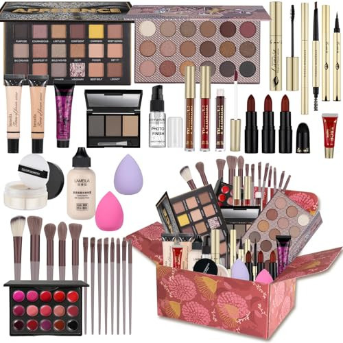 All-in-One Makeup Kit for Women & Girls - Travel & Professional Makeup Set Includes Eyeshadow, Lipstick, Brow Pencil, Eyeliner & Brush Set | Amazon (US)