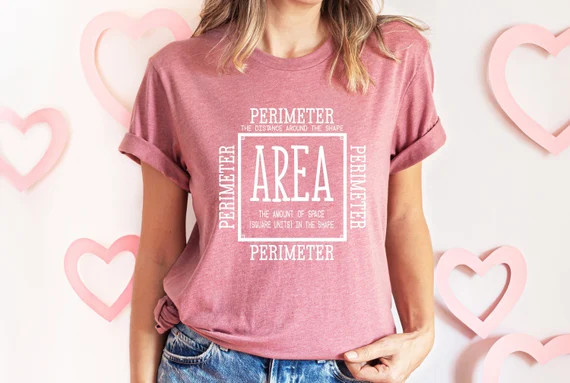Area and Perimeter Shirt Math Shirt Math Lover Shirt - Etsy | Etsy (US)
