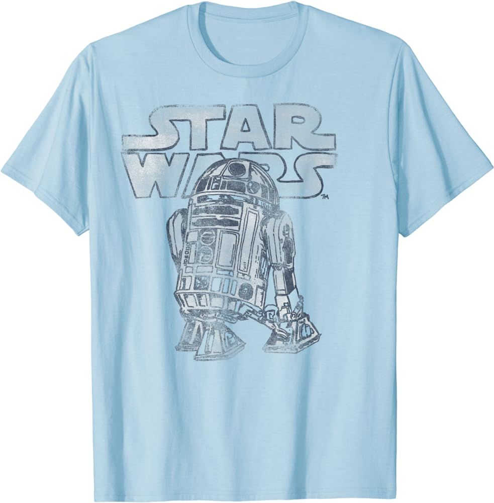 Star Wars R2-D2 Vintage Distressed C2 Disney+ T-Shirt | Amazon (US)