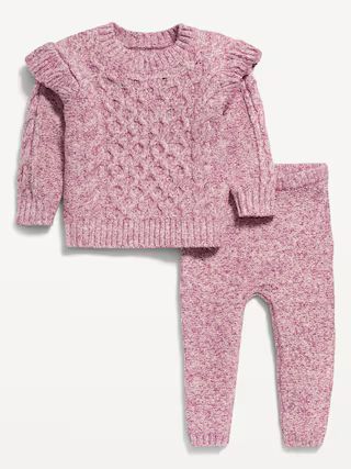 Ruffle-Trim Cocoon Sweater and Pants Set for Baby | Old Navy (US)