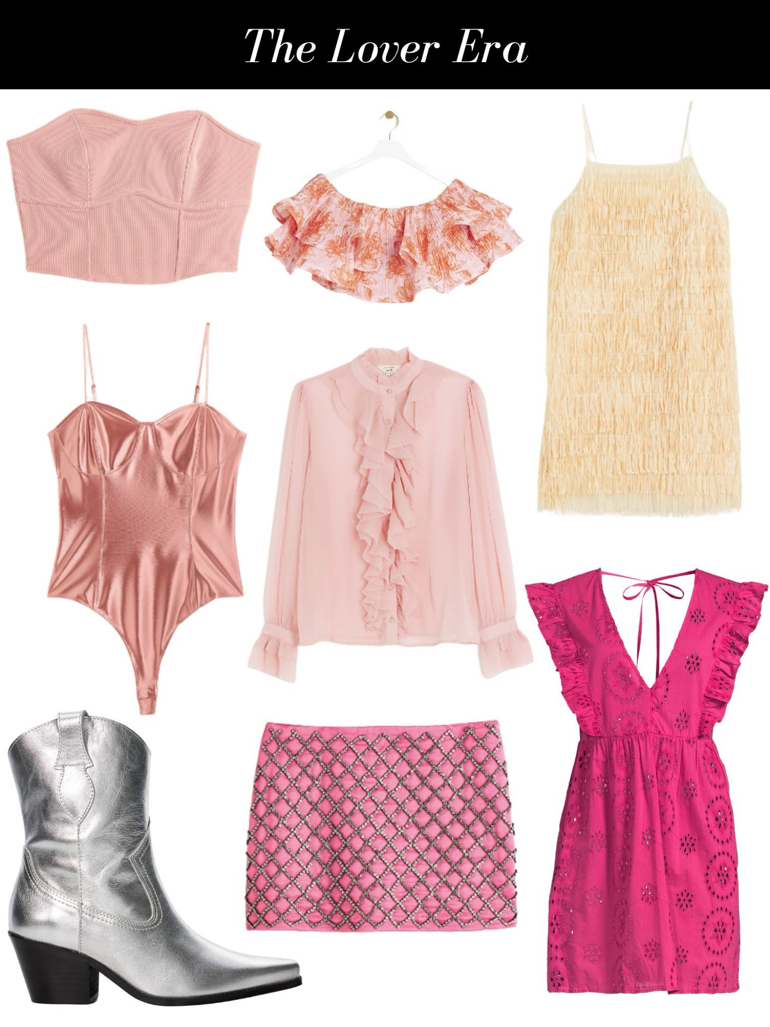 The Lover Era look is a shift away from the darkness of Reputation. Looming to create it for your Taylor Swift Tour outfit? Choose pinks, blues, yellows and purples. Oh and dye the tips of your hair pink!?

#LTKuk #LTKstyletip #LTKsummer