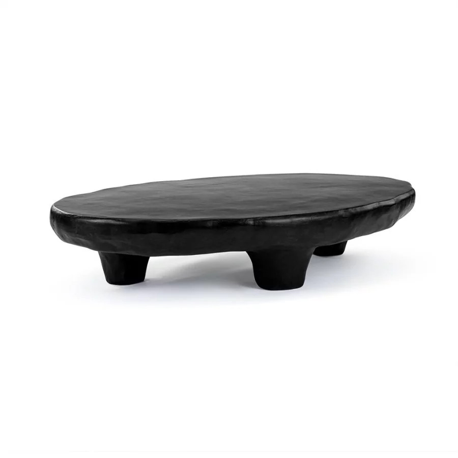 Isla Modern Organic Shaped Tripod Low Concrete Coffee Table | Eternity Modern