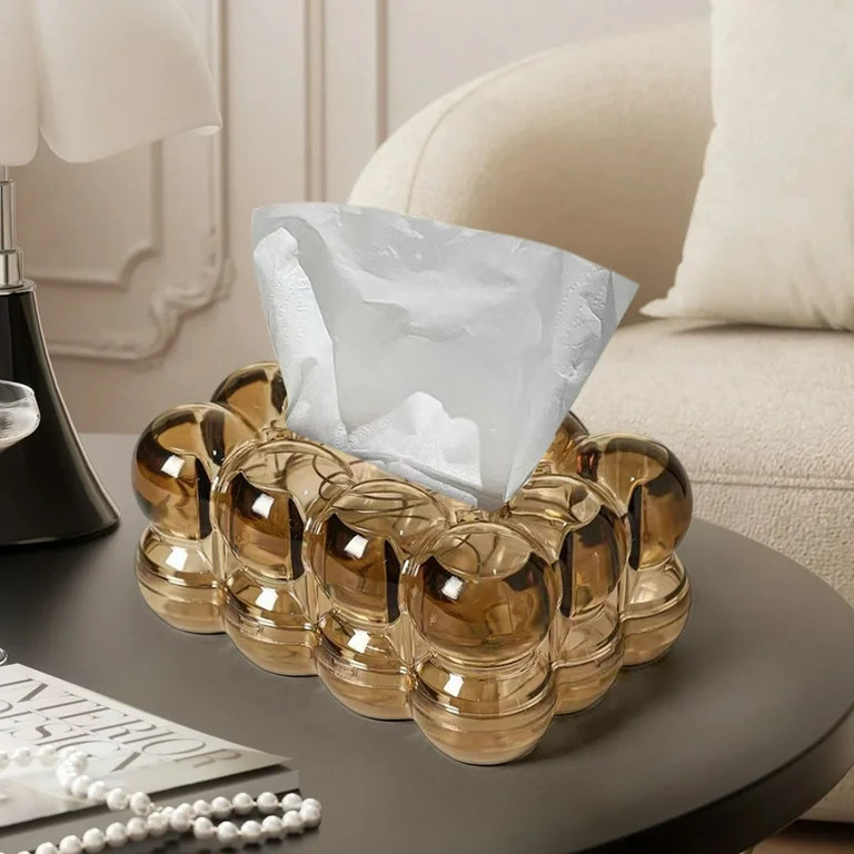 Modern Ceramic Tissue Box Cover | Abstract Design Home Decor Vase | For Bathroom Vanity & Office ... | Walmart (US)