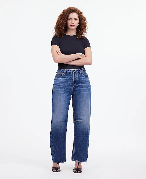 The Curvy Darted Barrel-Leg Jean in Irmo Wash | Madewell | Madewell