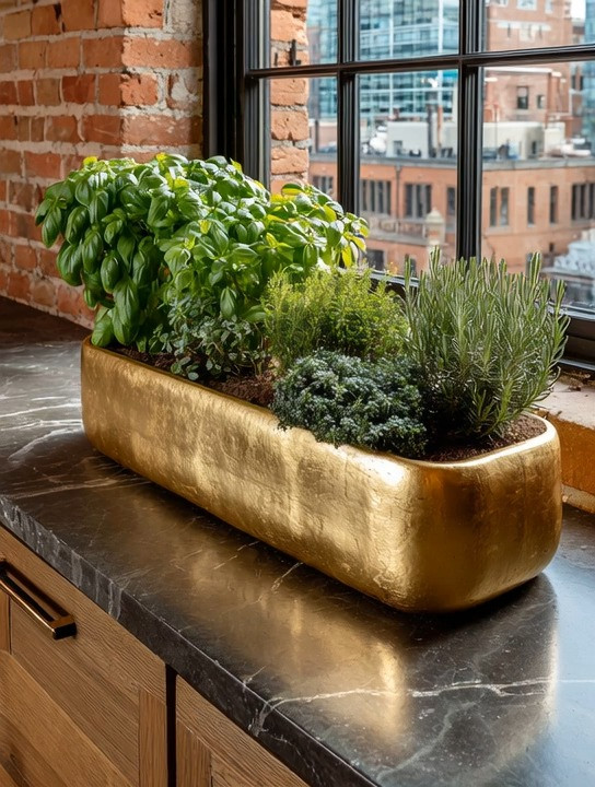Stare at this for a few seconds and tell us it needs explaining.

Understated elegance.
Nourishing earth.
Warm, golden energy.

A brushed gold planter filled with fresh herbs isn’t just decor — it’s life on your countertop. The richness of the metal paired with vibrant greens creates that perfect balance between luxury and nature.

Place it by your kitchen window and instantly elevate the entire space. Morning light hitting the gold. Fresh basil within reach. A subtle reminder that beauty and function can live together.

And yes — this makes an exceptional housewarming gift. Elegant, practical, memorable.

Grounded. Refined. Alive.

#KitchenElegance #GoldDecor #HerbGarden #UnderstatedLuxury 

 #LTKHome