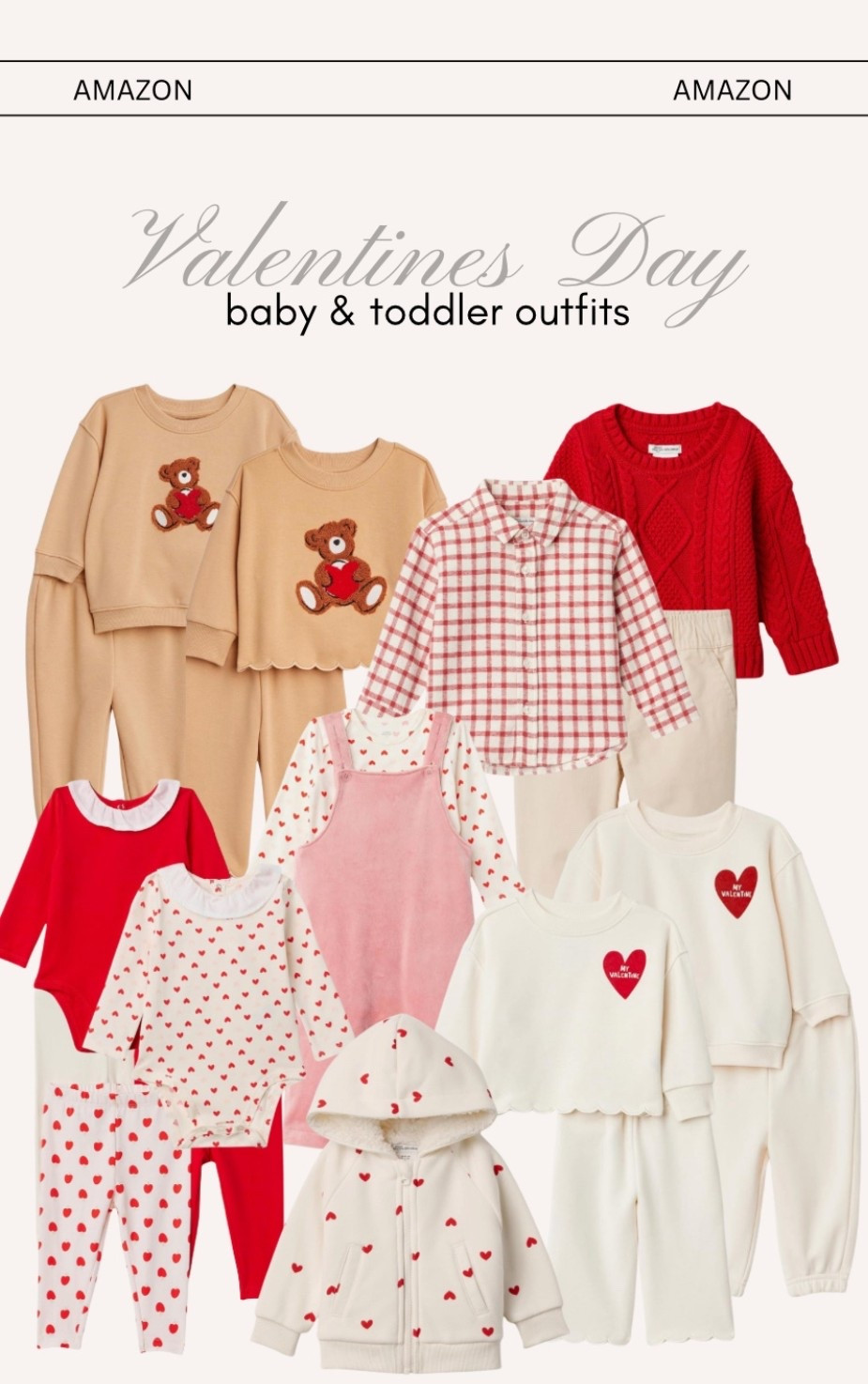 Amazon x Sofia Grainge valentines collection for baby, toddler & big kids! ❤️ the collection is TOO good & affordable! 

#amazonsofiagrainge #toddleroutfits #toddlergirls #toddlerboys #amazonkids #amazonvalentinesoutfits #amazonmusthaves #amazontoddlerclothes #amazonfinds #kidsvalentinesoutfits #babyboy #babygirl #toddlerstyle #affordablestyle #matchingoutfits #valentinesphotoshoot #siblingmatching #mommyandme #redoutfits #pinkoutfits #genderneutral

#LTKFindsUnder50 #LTKKids #LTKBaby