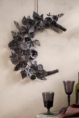 Halloween Half Moon Iron Wreath | Terrain
