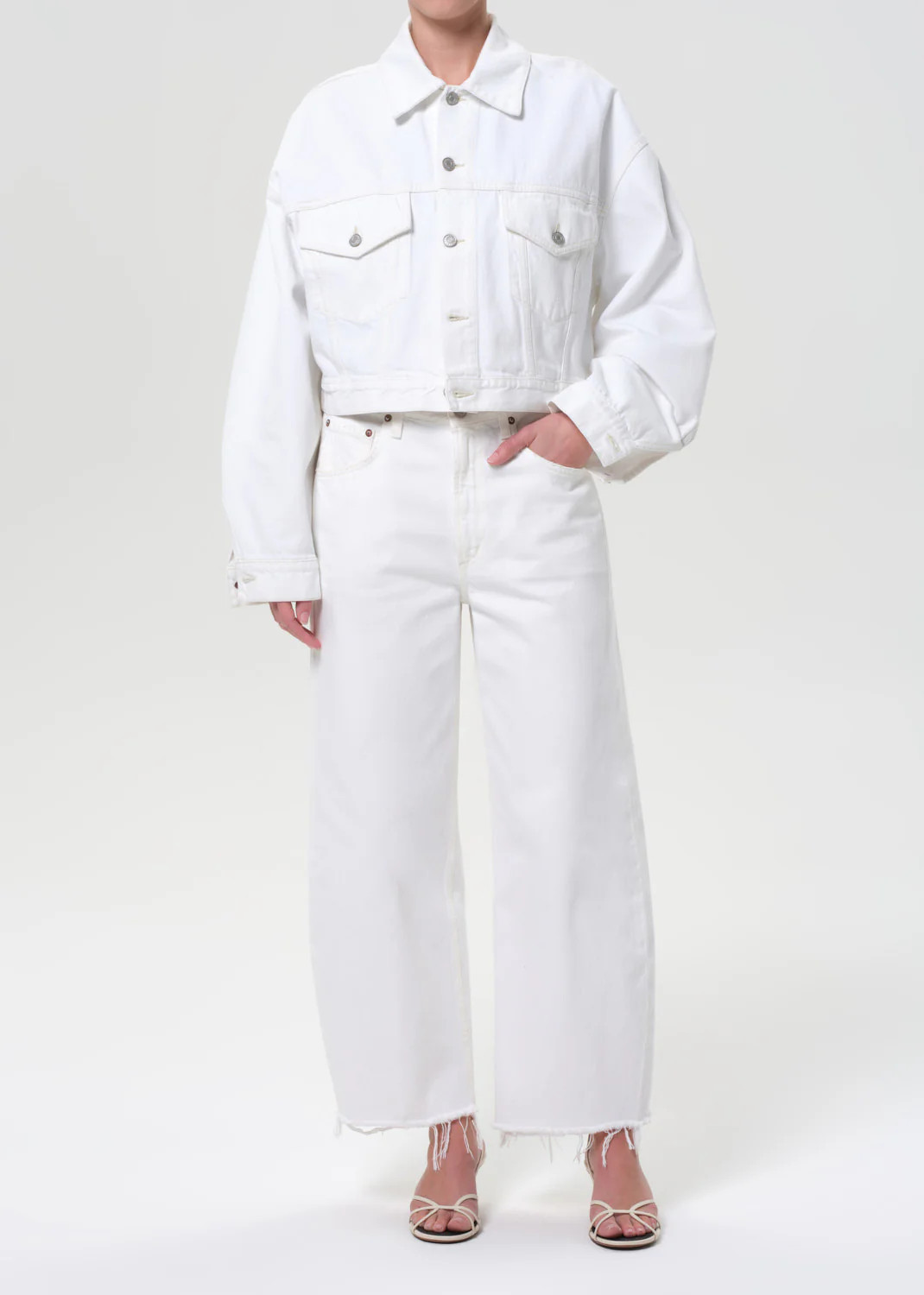 Low Curve Fray in Milkshake | AGOLDE