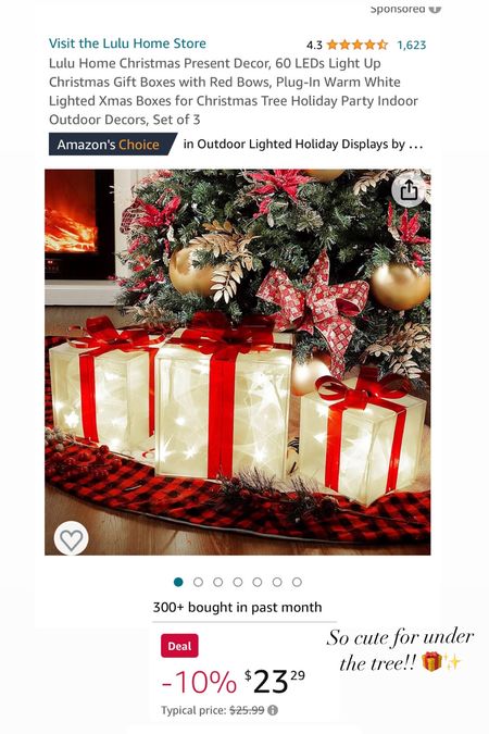 Christmas decorations for under the tree! Cutest light up presents for $20! 

#LTKSeasonal #LTKfindsunder50 #LTKHoliday