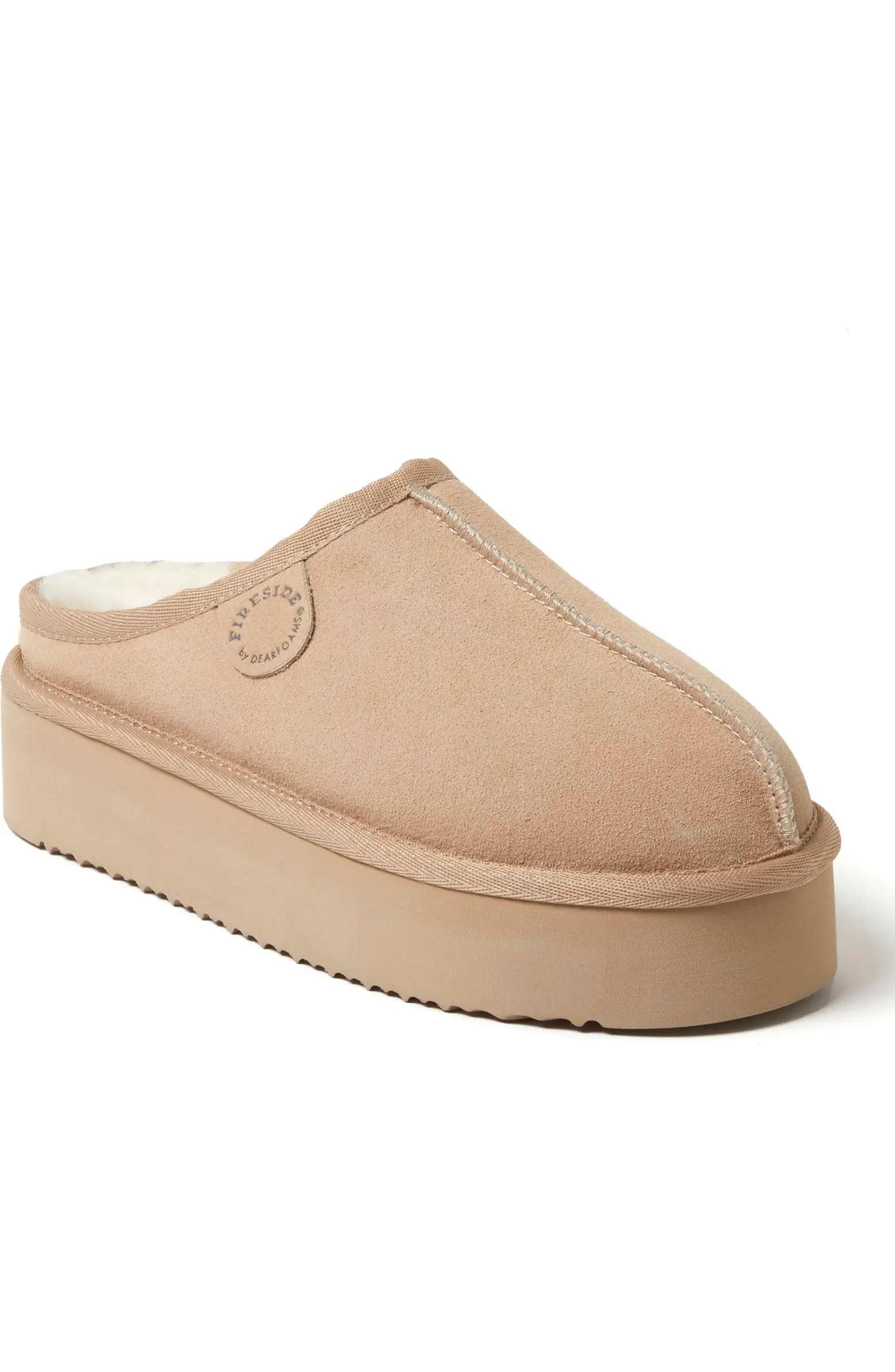 DEARFOAMS Fireside Queenstown Genuine Shearling Platform Clog Slipper (Women) | Nordstrom | Nordstrom