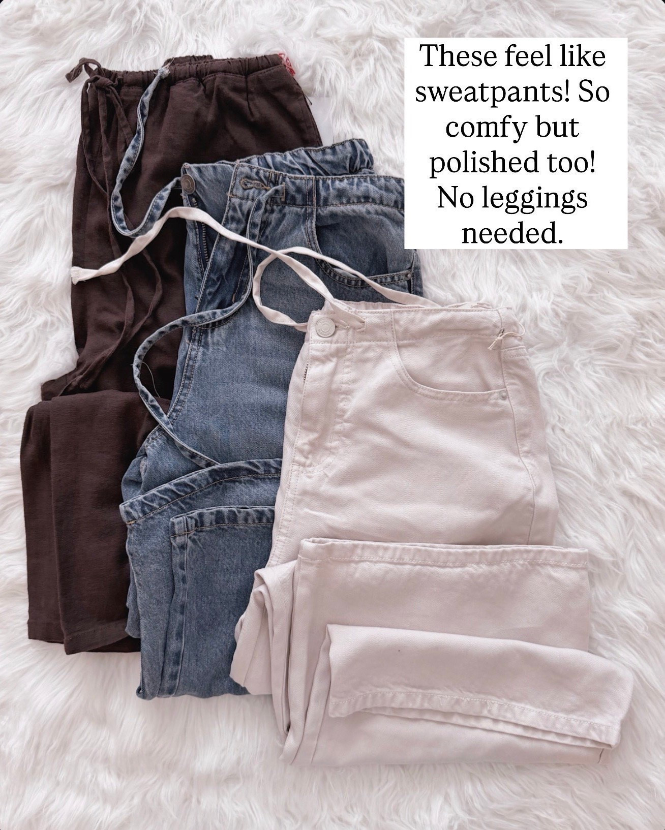 I'm obsessed with pants that feel like pajamas but look like I actually tried.

comfortable drawstring pants casual joggers soft denim alternatives relaxed fit bottoms loungewear that looks polished everyday comfortable pants spring casual wear

#LTKOver40 #LTKSeasonal #LTKmomlife