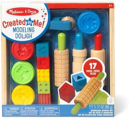 Melissa & Doug Shape, Model, and Mold Clay Activity Set - 4 Tubs of Modeling Dough and Tools | Amazon (US)