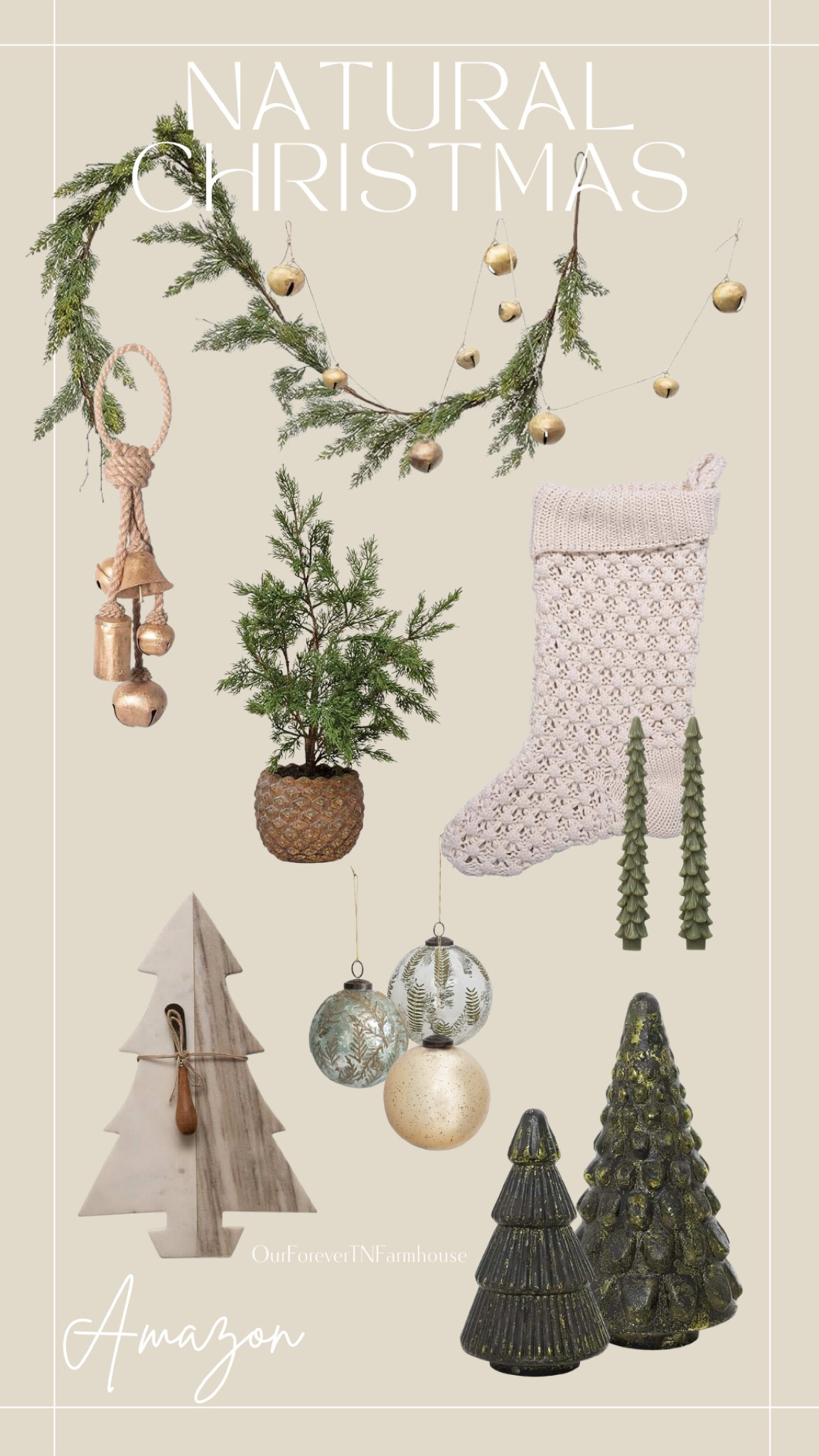 Natural Christmas styling.  Amazon finds. Garland, tree, ornaments and more 

#LTKSeasonal #LTKhome #LTKHoliday