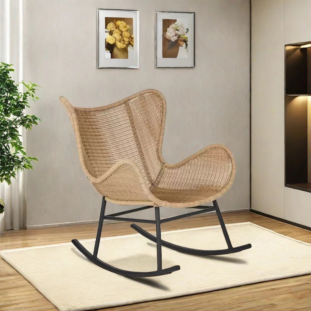 Hand-woven PE cane rocking chair | Wayfair North America