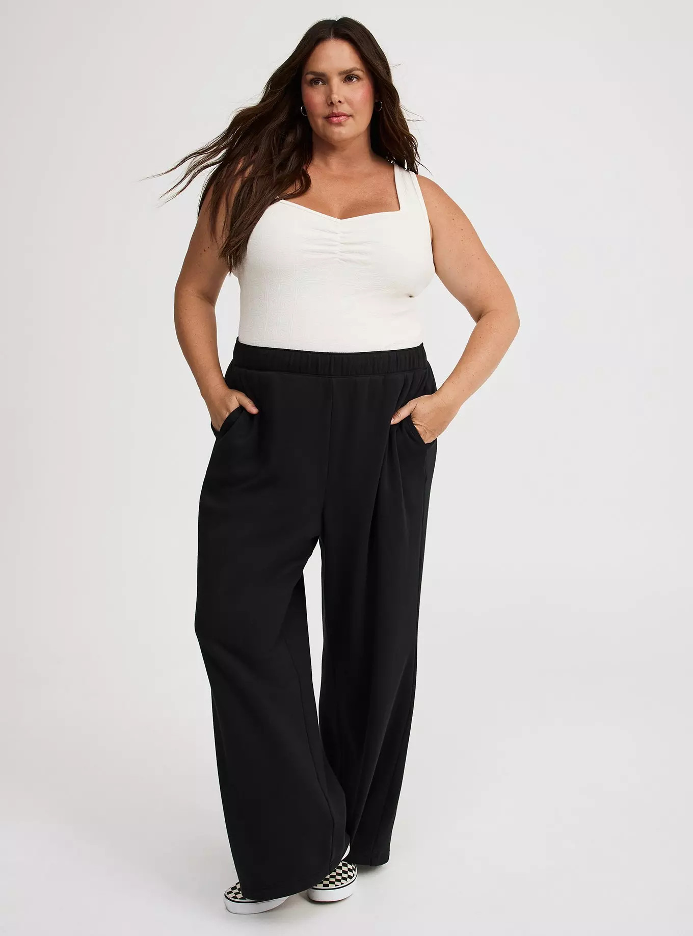 High-Rise Wide Leg Cozy Fleece Pant | Torrid (US & Canada)