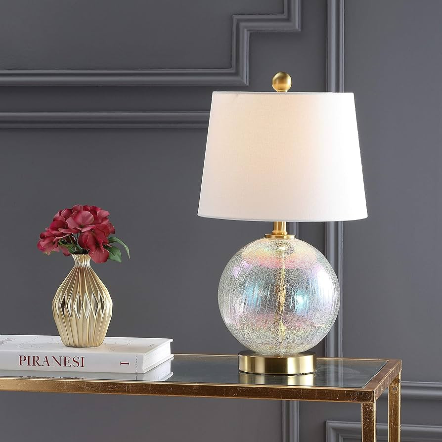 SAFAVIEH Lighting Collection Riglan Clear Crystal/ Gold Round 20-inch Bedroom Living Room Home Of... | Amazon (US)