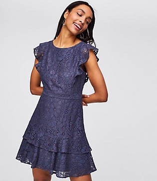 LOFT Lace Flutter Dress | LOFT