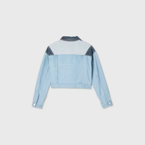 Women's Patchwork Denim Jacket - Wild Fable™ Blue | Target