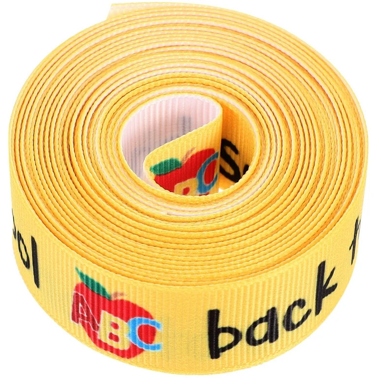 HONMEET 1 Roll Back to School Wired Ribbon in Yellow for Diy Crafts and Teacher Appreciation | Walmart (US)
