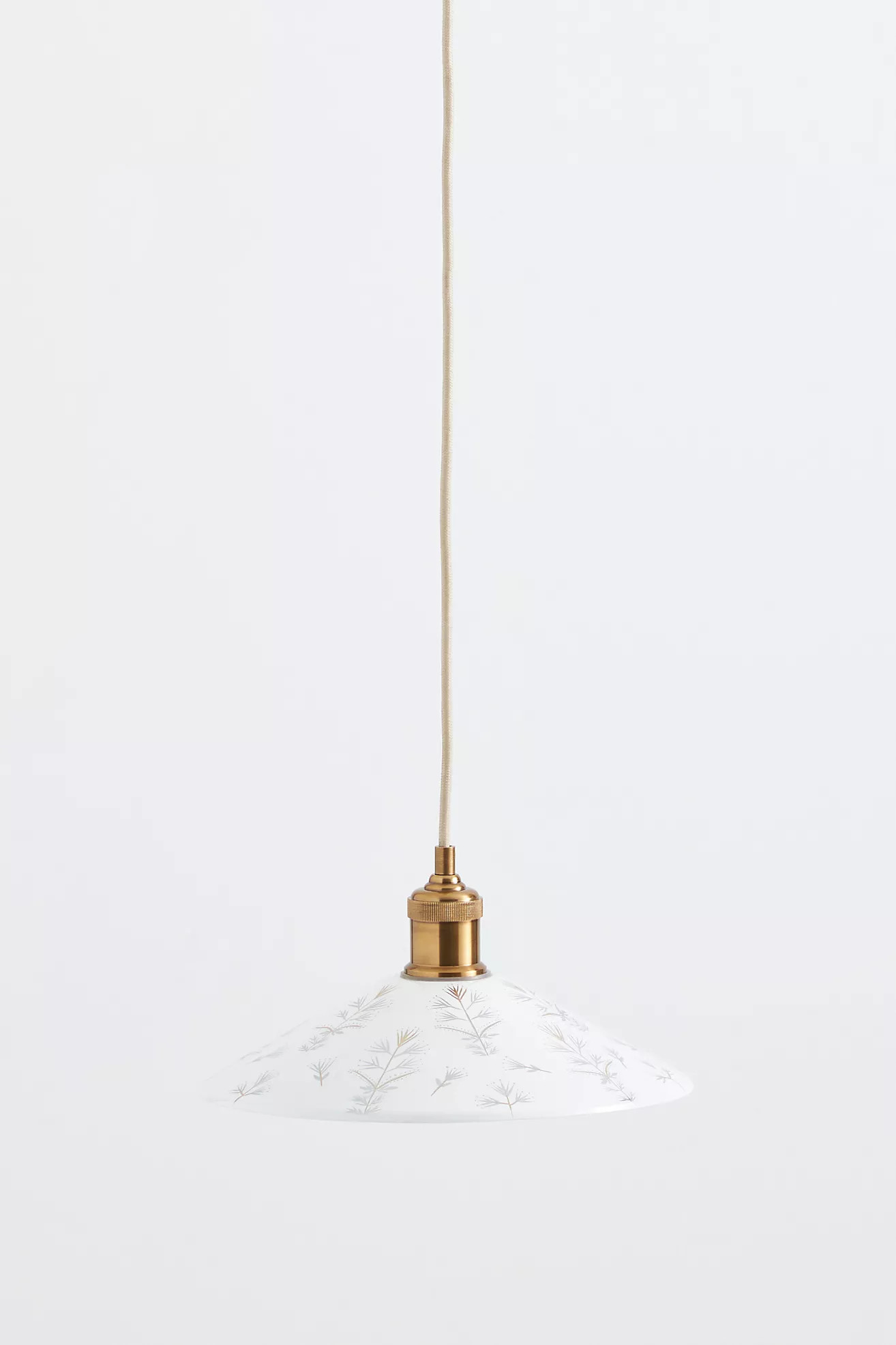Painted Leaf Glass Pendant | Anthropologie (US)