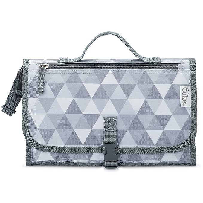 Baby Portable Changing Pad, Diaper Bag, Travel Mat Station, Large Grey Pattern | Amazon (US)