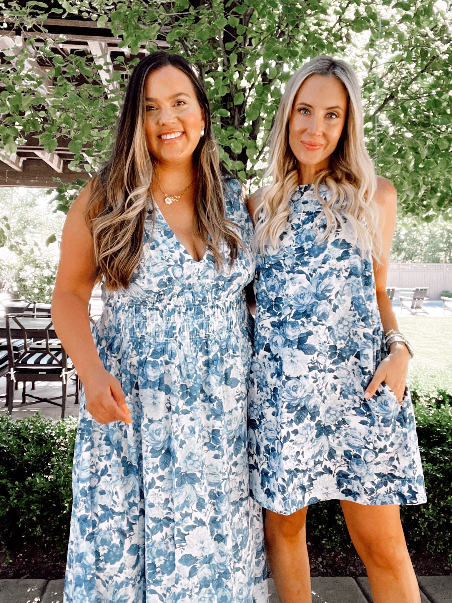 20% off all dresses and an additional 15% off with code DRESSFEST. Ashley is in the XL and Emily is in the S. These gorgeous blue and white dresses are the perfect summer staple. They look super expensive & luxe but you can’t beat these sale prices. Perfect for a summer vacation, a baby shower, a bridal shower or a summer date night  

#LTKsalealert #LTKSeasonal #LTKstyletip