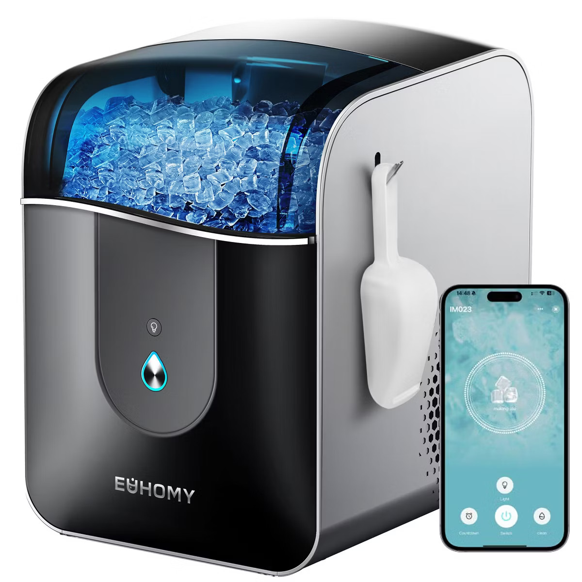 EUHOMY Nugget Countertop Ice Maker, 40 Lbs/Day, APP Remote Control & LED Indicator, Self-Cleaning... | Target