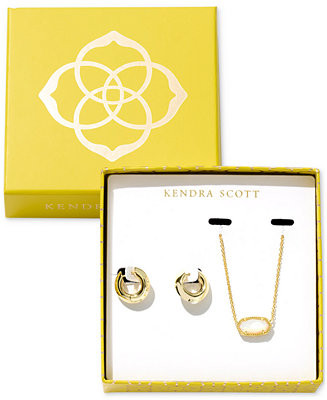 Kendra Scott Elisa Pendant Necklace And Mikki Huggie Earrings Gift Set - Macy's | Macy's