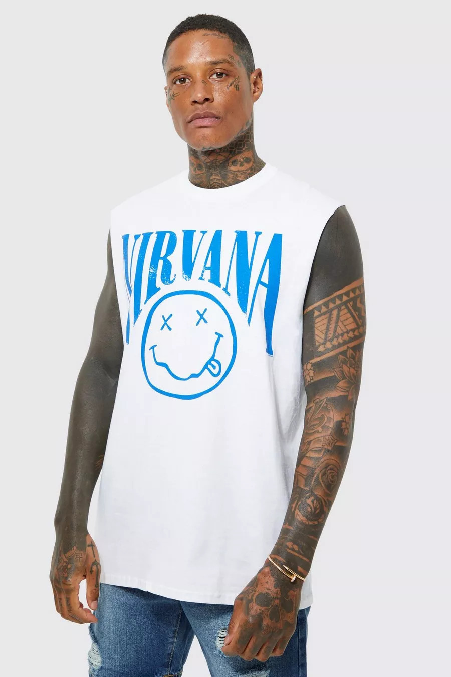 Oversized Nirvana License Tank | boohoo (US & Canada)