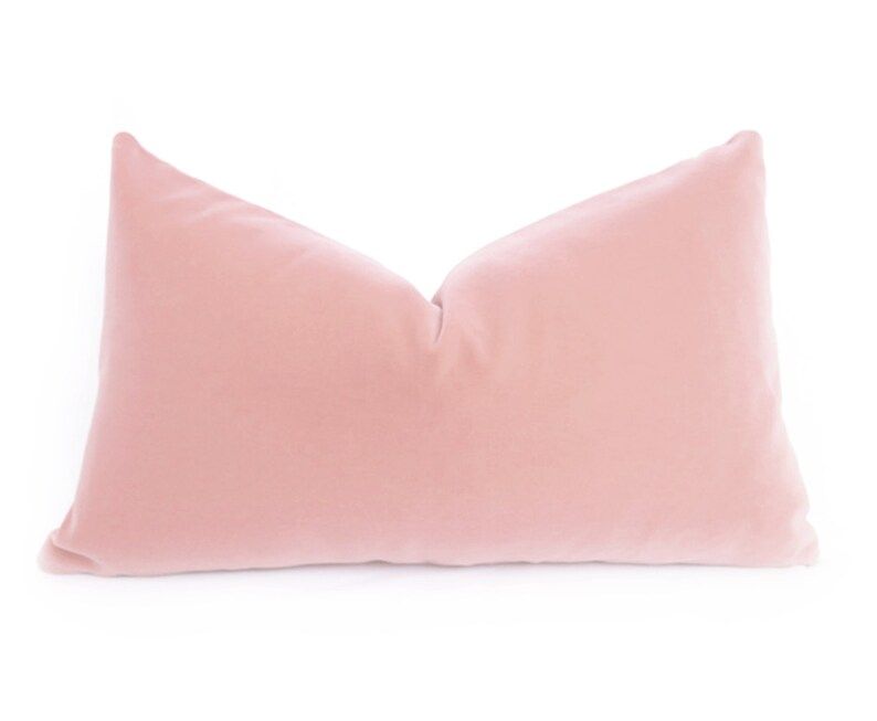 Blush Velvet Pillow Cover - Belgium Velvet - Blush Pillow - Light Pink Pillow - Velvet Pillow - P... | Etsy (US)