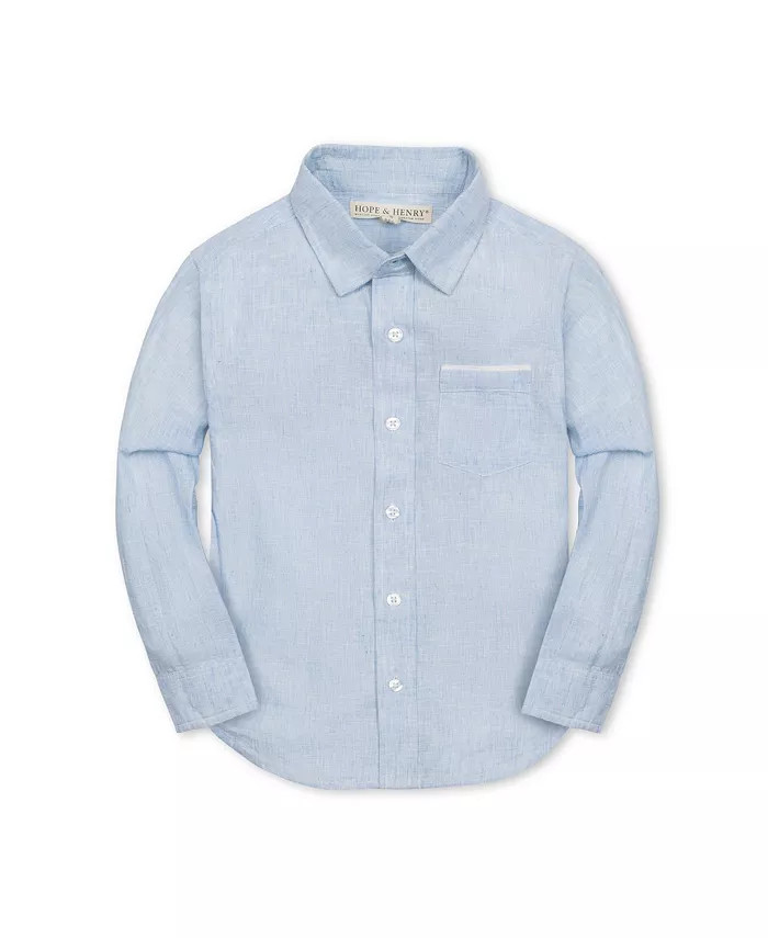 Boys' Linen Classic Button Down Shirt, Kids | Macy's