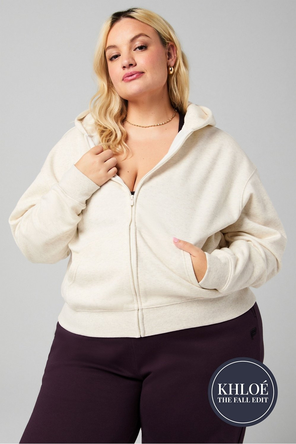 Cozy Fleece Full Zip Hoodie | Fabletics