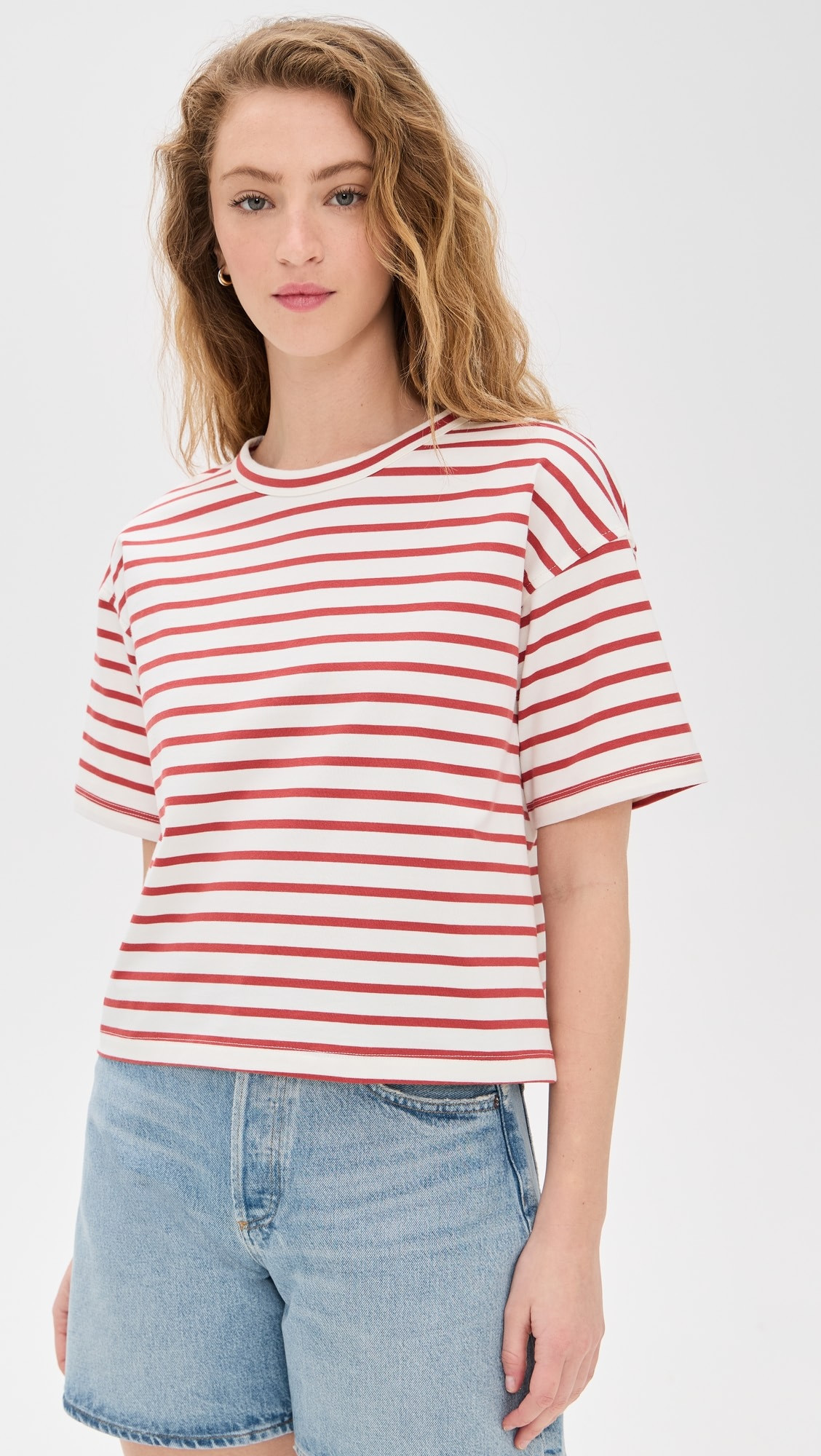 Madewell Everyday Boxy Crop Tee in Stripe | Shopbop | Shopbop