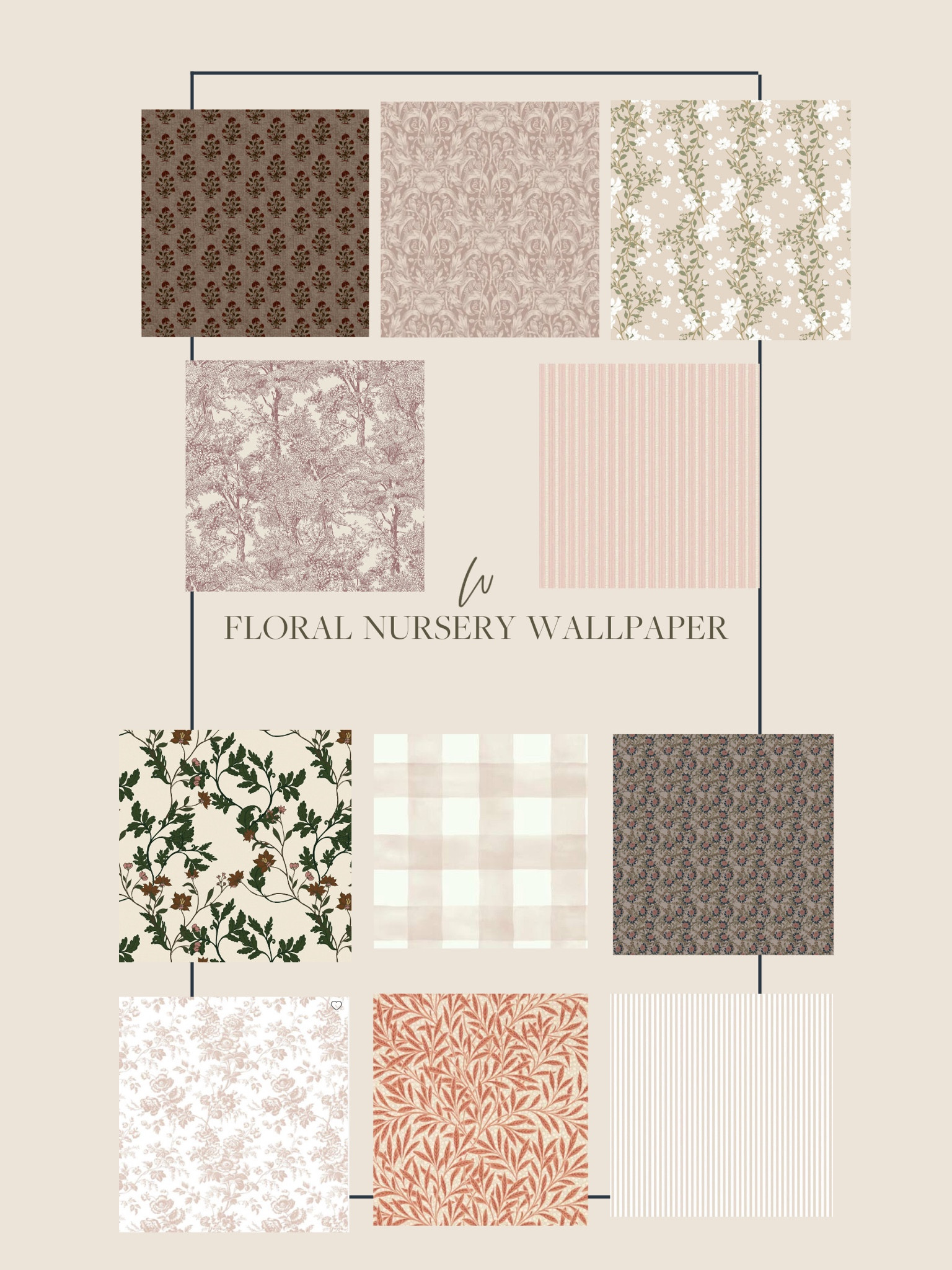 Every little girl’s nursery needs wallpaper, in my opinion! These floral, gingham, and striped options are so dainty and feminine and are perfect options if you’re look to achieve that cottage, whimsical, vintage feel like we are! Stay tuned to see which I picked! 

#LTKstyletip #LTKhome #LTKkids