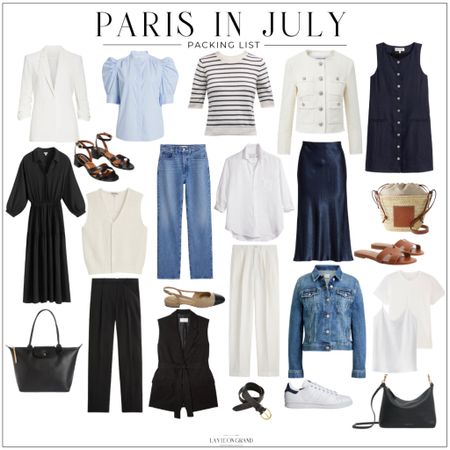 What to pack for Paris in July Part 1
Travel Capsule
Vacation Outfit 
Summer 

#LTKTravel #LTKOver40 #LTKStyleTip