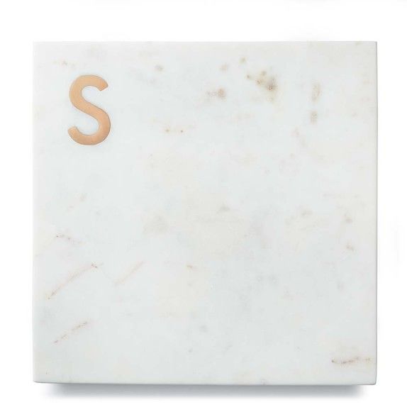 Marble &amp; Copper Monogram Boards | Williams-Sonoma