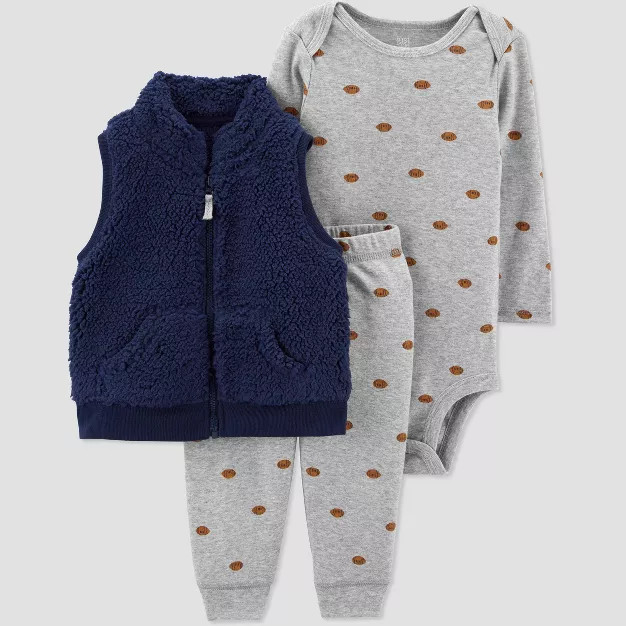 Carter's Just One You® Baby Boys' Football Top & Bottom Set - Navy | Target