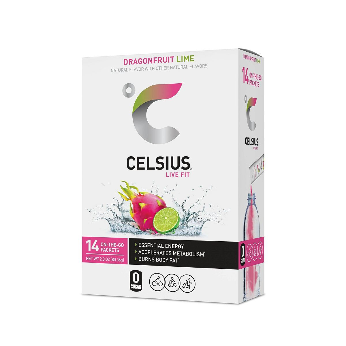 Celsius Dragonfruit Lime Powder Sticks - 14pk | Target