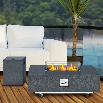 COZONY 36/48/56" Propane Fire Pit Table, 50,000 BTU Dual-Use Outdoor Heater with Wind Guard & Cover | Target