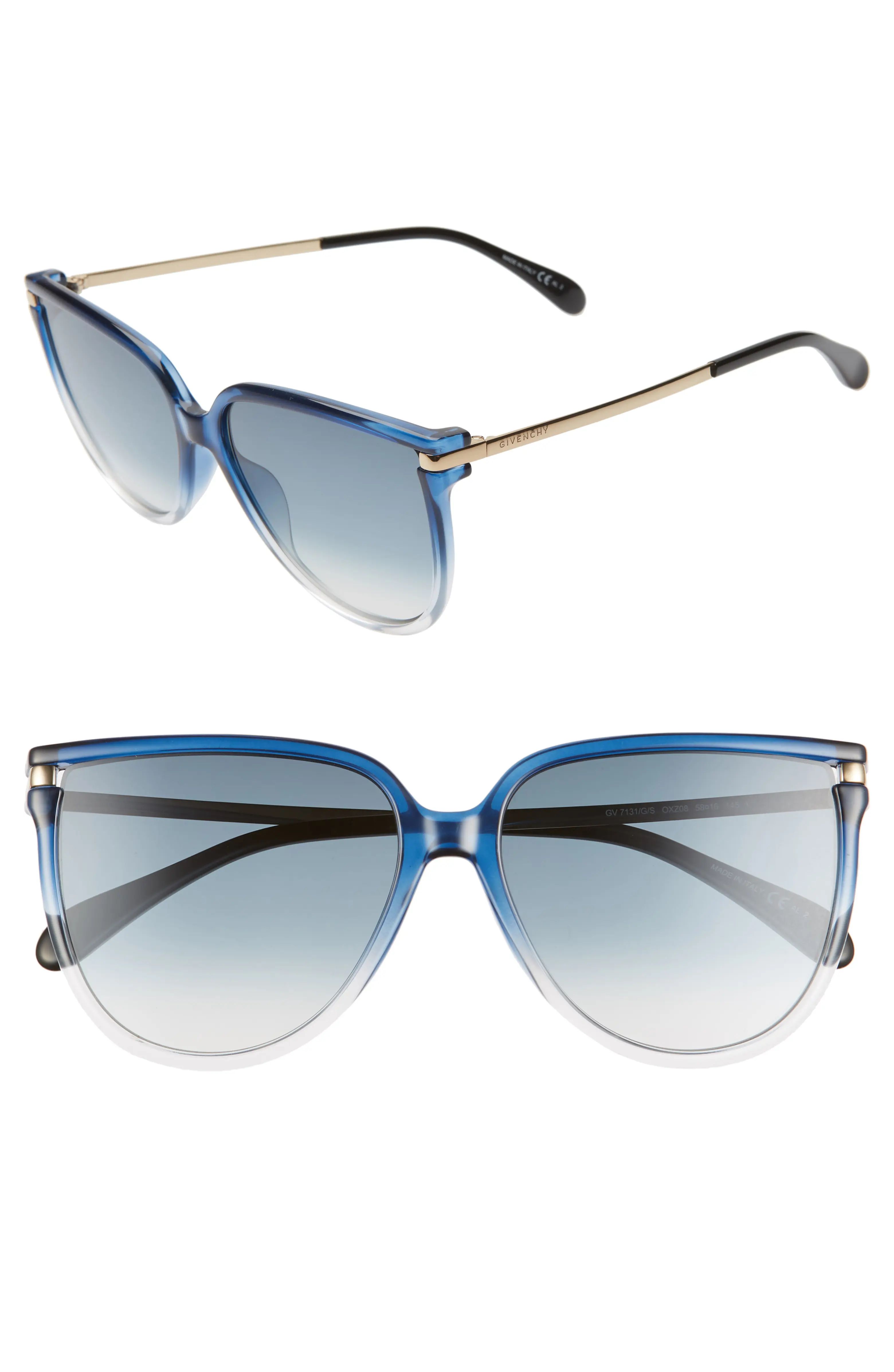 58mm Gradient Cat Eye Sunglasses | Nordstrom